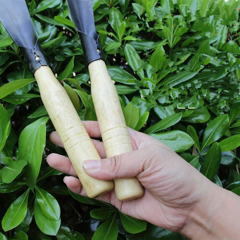 Dos palas de jardín de metal - Herramientas manuales para cavar, trasplantar, plantar y desmalezar