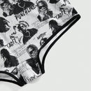 Romwe grunge punk 1 pieza calzoncillos boxer con estampado total de punk oscuro, distopia, hip hop, trenzas