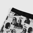 Romwe grunge punk 1 pieza calzoncillos boxer con estampado total de punk oscuro, distopia, hip hop, trenzas