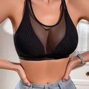 Sosten sexy de malla, atractivo, camiseta de mujer comoda y transpirable de moda