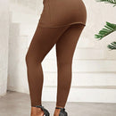 Lady pantalones casuales ajustados de unicolor 2 en 1 para mujer