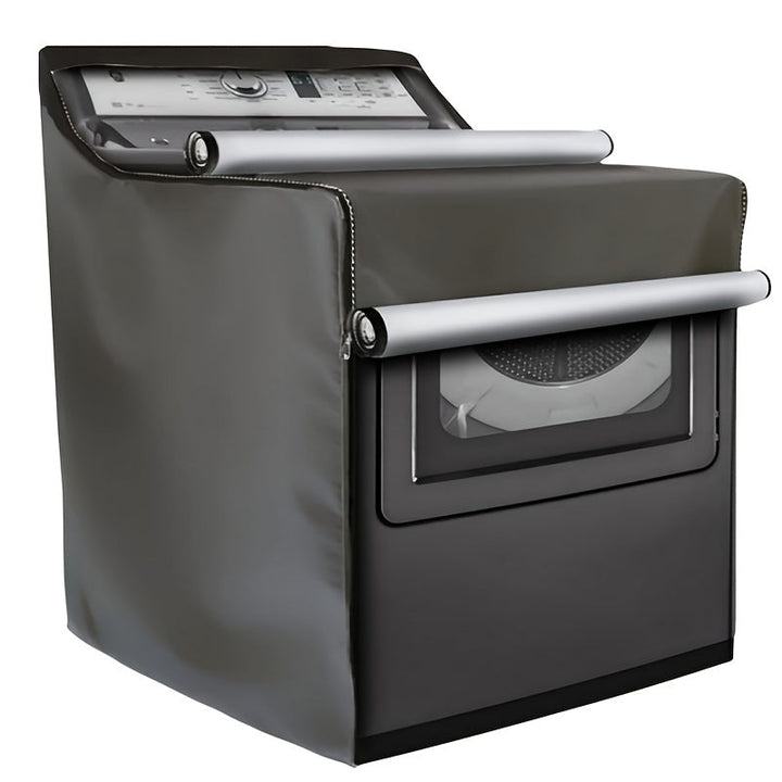 1/2 piezas de cubierta premium para lavadora y secadora - Tela gruesa de 210D duradera con 2 cremalleras, diseño conveniente, se adapta a la mayoría de las lavadoras/secadoras de carga superior o frontal, universal para todas las estaciones, a prueba de