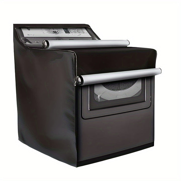 1/2 piezas de cubierta premium para lavadora y secadora - Tela gruesa de 210D duradera con 2 cremalleras, diseño conveniente, se adapta a la mayoría de las lavadoras/secadoras de carga superior o frontal, universal para todas las estaciones, a prueba de