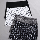 Set de 4 boxers de mujer de cintura alta comodos con estampado de calaveras para halloween