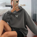 Dazy sudadera con capucha casual con forro polar de unicolor, de corte holgado, unisex