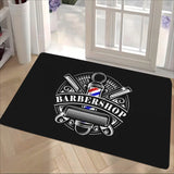 Una alfombra de puerta de franela con estampado de peine neón para peluquería, un centímetro de grosor, alta calidad, bienvenida en la cocina, pasillo, sala de estar, dormitorio y lavandería - fácil de limpiar, duradera, resistente, disponible en Navidad