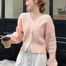 Dazy cardigan de botones de color liso para mujer, informal para uso diario, otono