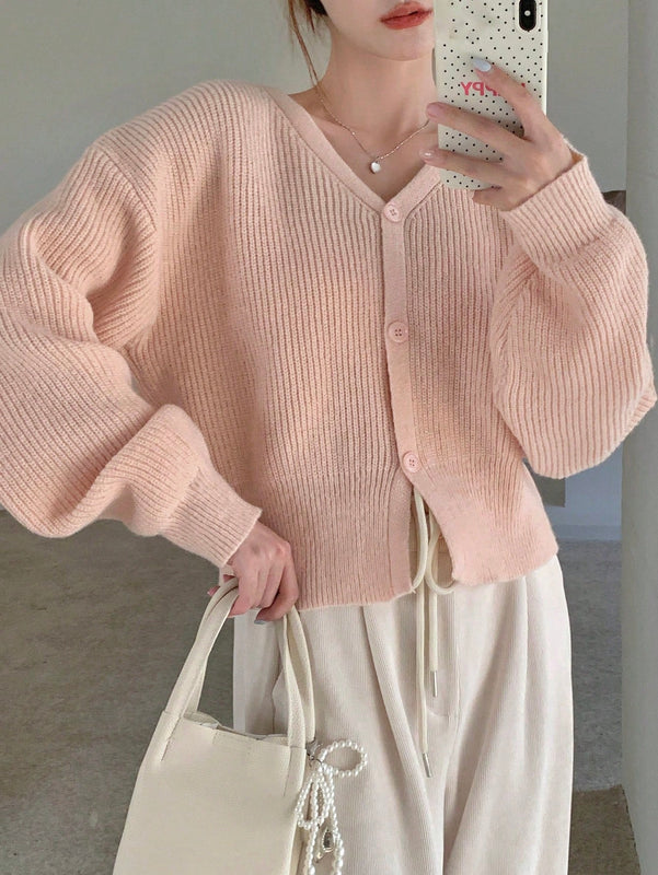Dazy cardigan de botones de color liso para mujer, informal para uso diario, otono
