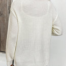 Cardigan holgado casual con abertura lateral y mangas tipo dolman, para primavera/otono