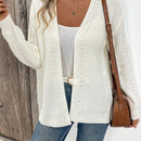 Cardigan holgado casual con abertura lateral y mangas tipo dolman, para primavera/otono