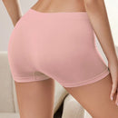 Shorts de seguridad de unicolor y simple para mujer, uso diario casual