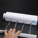 Tendedero retráctil para interiores, montaje en pared, ahorra espacio, secador de ropa invisible para baño, material plástico