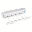 Tendedero retráctil para interiores, montaje en pared, ahorra espacio, secador de ropa invisible para baño, material plástico