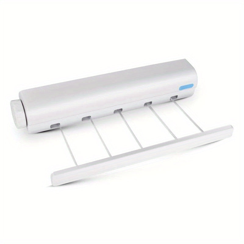 Tendedero retráctil para interiores, montaje en pared, ahorra espacio, secador de ropa invisible para baño, material plástico