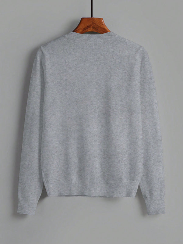 Essnce cardigan suelto y casual de mujer de un solo abotonado, de color liso, manga larga, para otono/invierno