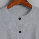 Essnce cardigan suelto y casual de mujer de un solo abotonado, de color liso, manga larga, para otono/invierno