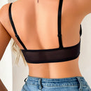 Sujetador para mujer con cierre frontal, copa balcon, comodidad, levantamiento, tirantes desmontables
