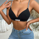 Sujetador sencillo para mujer con detalles de puntos