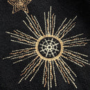 Romwe fairycore sueter tipo cardigan de mujer con bordado de sol y luna en estilo misterioso de bruja para navidad
