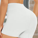 Pantalones cortos de ciclista de cintura ancha solidos, calzoncillos tipo boxer lisos y sin costuras para falda inferior, pantalones cortos con ajuste delgado
