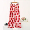 Pantalones de seda de algodon para mujer, pantalones anchos y sueltos de verano, pantalones de rayon para aire acondicionado, anti-mosquitos, para playa, con diseno 9 minutos