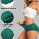 1 pieza bragas de alto de cintura absorbentes y a prueba de fugas en color negro para mujeres, ropa interior menstrual con ajuste elastico y comodo