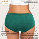 1 pieza bragas de alto de cintura absorbentes y a prueba de fugas en color negro para mujeres, ropa interior menstrual con ajuste elastico y comodo