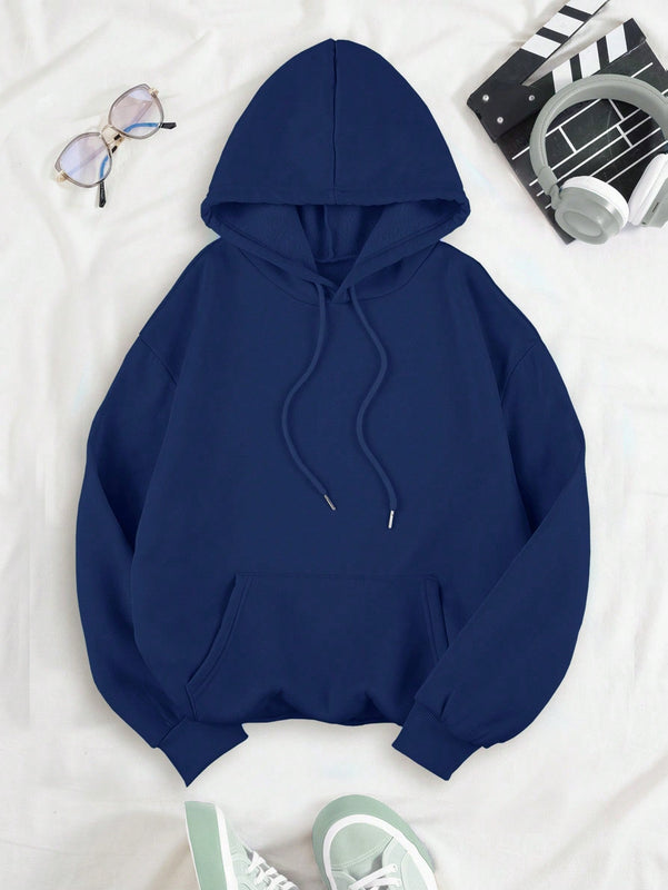 Ezwear sudadera con capucha de mujer con estampado de leopardo y estrella, hombros caidos, otono/invierno