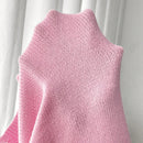 Moosta mujer chaqueta de punto de unicolor con cuello redondo, manga larga, de abotonadura sencilla, versatil y de moda, para otono/invierno