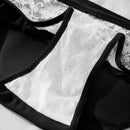 Dorsu 5 piezas bragas de encaje sexy para mujer de tiro medio, ropa interior sin costuras de encaje blanco comodo