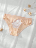 Dorsu 5 piezas bragas de encaje sexy para mujer de tiro medio, ropa interior sin costuras de encaje blanco comodo