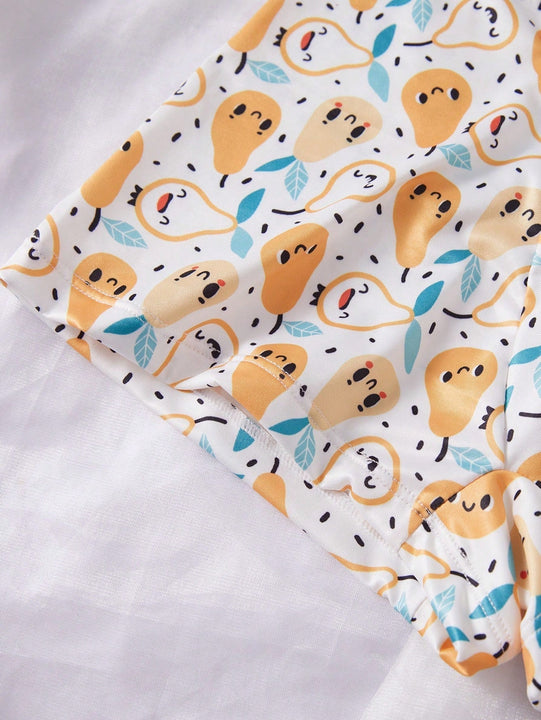 3 piezas/conjunto de bragas sin costuras sexys, calzoncillos simples y casuales de cintura baja, ropa interior femenina con estampado lindo y comoda