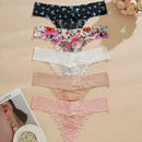 5 piezas conjunto de tangas sexy de encaje