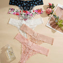 5 piezas conjunto de tangas sexy de encaje