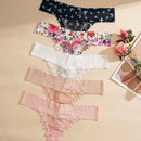 5 piezas conjunto de tangas sexy de encaje