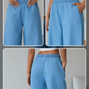 Cottnline pantalones palazzo de tiro alto, sueltos y con bolsillo, de 100% algodon, para primavera y verano