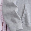 Ezwear sudadera con capucha de forro polar con estampado de lema casual para mujer, otono/invierno