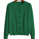 Essnce cardigan suelto y casual de mujer de un solo abotonado, de color liso, manga larga, para otono/invierno