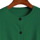 Essnce cardigan suelto y casual de mujer de un solo abotonado, de color liso, manga larga, para otono/invierno