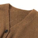 Nuevo cardigan de punto de manga larga informal con cuello en v y abotonado, color negro, para mujeres, adecuado como prenda de abrigo, estilo otono/invierno 2024