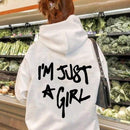 Sudadera con capucha de mujer con estampado de eslogan y hombros caidos