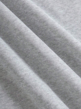 Sudadera con capucha de mujer con estampado de eslogan y hombros caidos