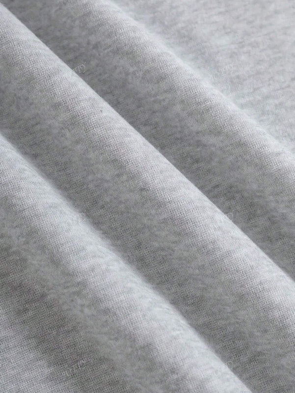 Sudadera con capucha de mujer con estampado de eslogan y hombros caidos