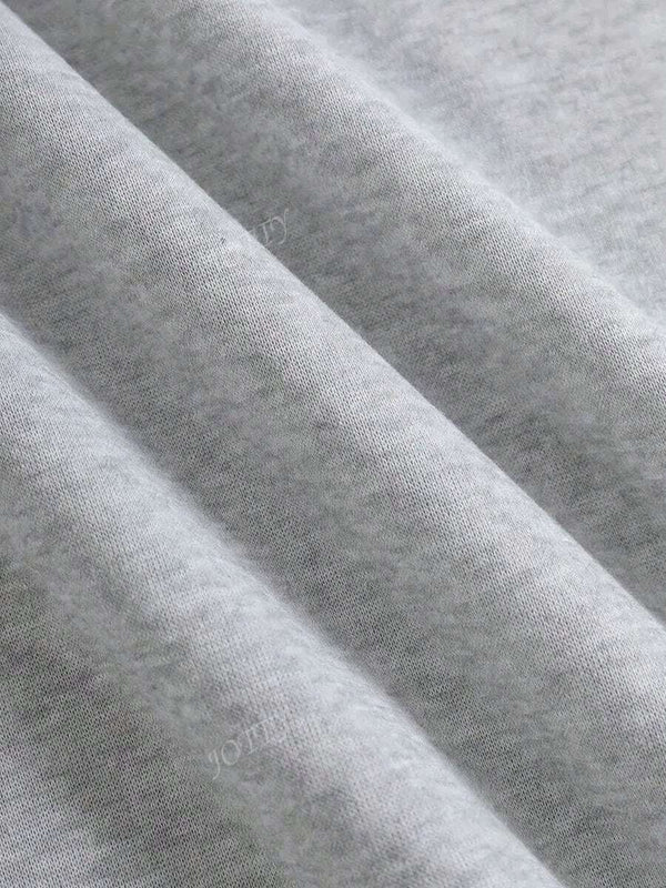 Sudadera con capucha negra holgada de mujer con estampado de lema, hombros caidos y cordon, primavera y otono