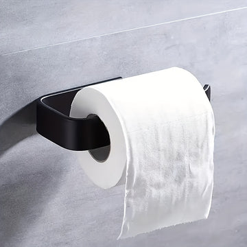 Soporte de papel higiénico de plástico para montar en la pared, instalación sin taladro, estantería colgante para baño, diseño moderno para organización fácil, estantería de pie