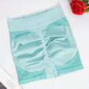 1 pieza shorts de yoga de cintura alta sin costuras amarillos, shorts comodos y transpirables con control de abdomen y levantamiento