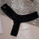 1 pieza pantie tipo tanga de unicolor con encaje