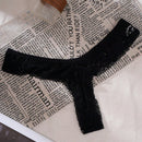 1 pieza pantie tipo tanga de unicolor con encaje