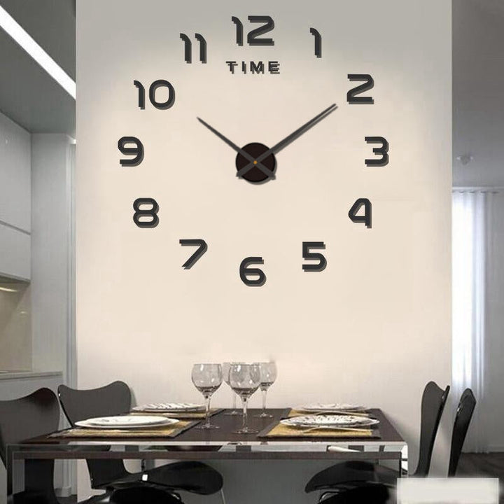 1pc Pegatina de Reloj de Pared Acrílico Luminoso, Reloj Decorativo Redondo Silencioso a Pilas para Sala de Estar y Dormitorio, Estilo Europeo para Decoración del Hogar DIY, No Incluye Pilas