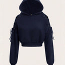 Ezwear capucha halloween con diseno de cordon con ojal de hombros caidos